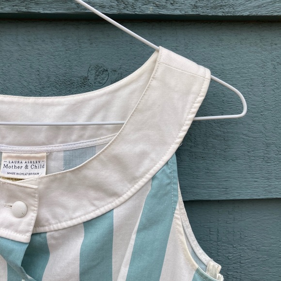 VINTAGE Laura Ashley Mother & Child Striped Tank Dress 4 - Picture 7 of 8